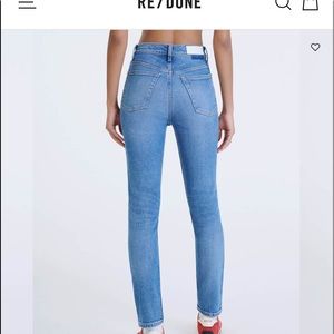 RE/DONE denim comfort stretch high rise ankle crop